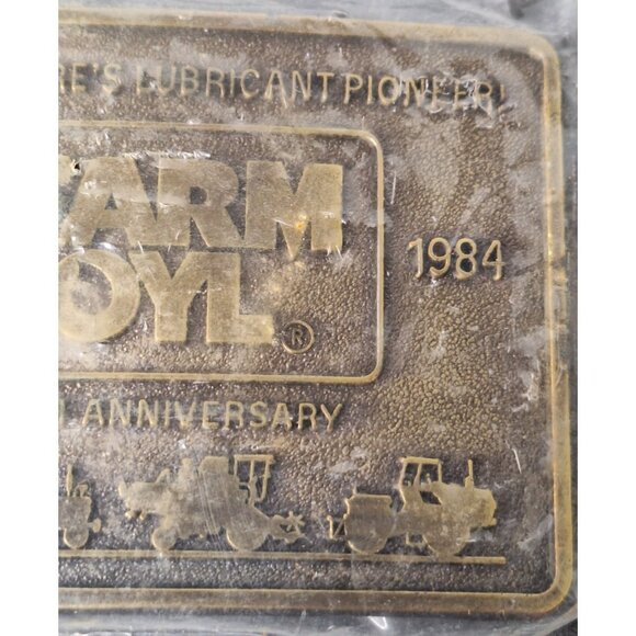 New 1984 Farm OYL 55th Anniversary Agricultures Lubricant Pioneer Belt Buckle - Picture 3 of 8